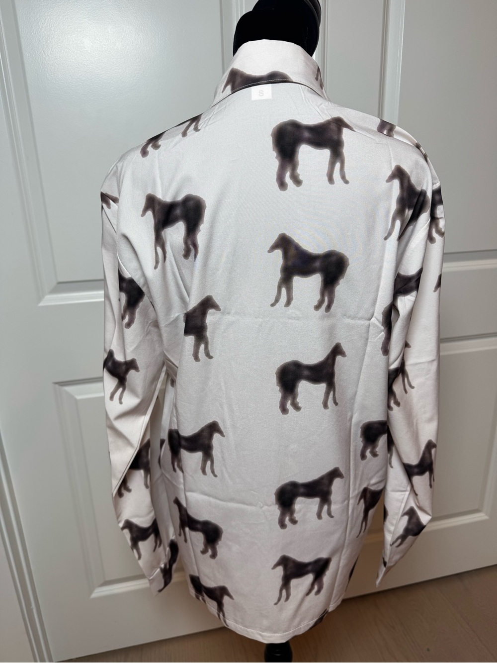 Watercolor Horses Button Up Blouse - Picture 2 of 4